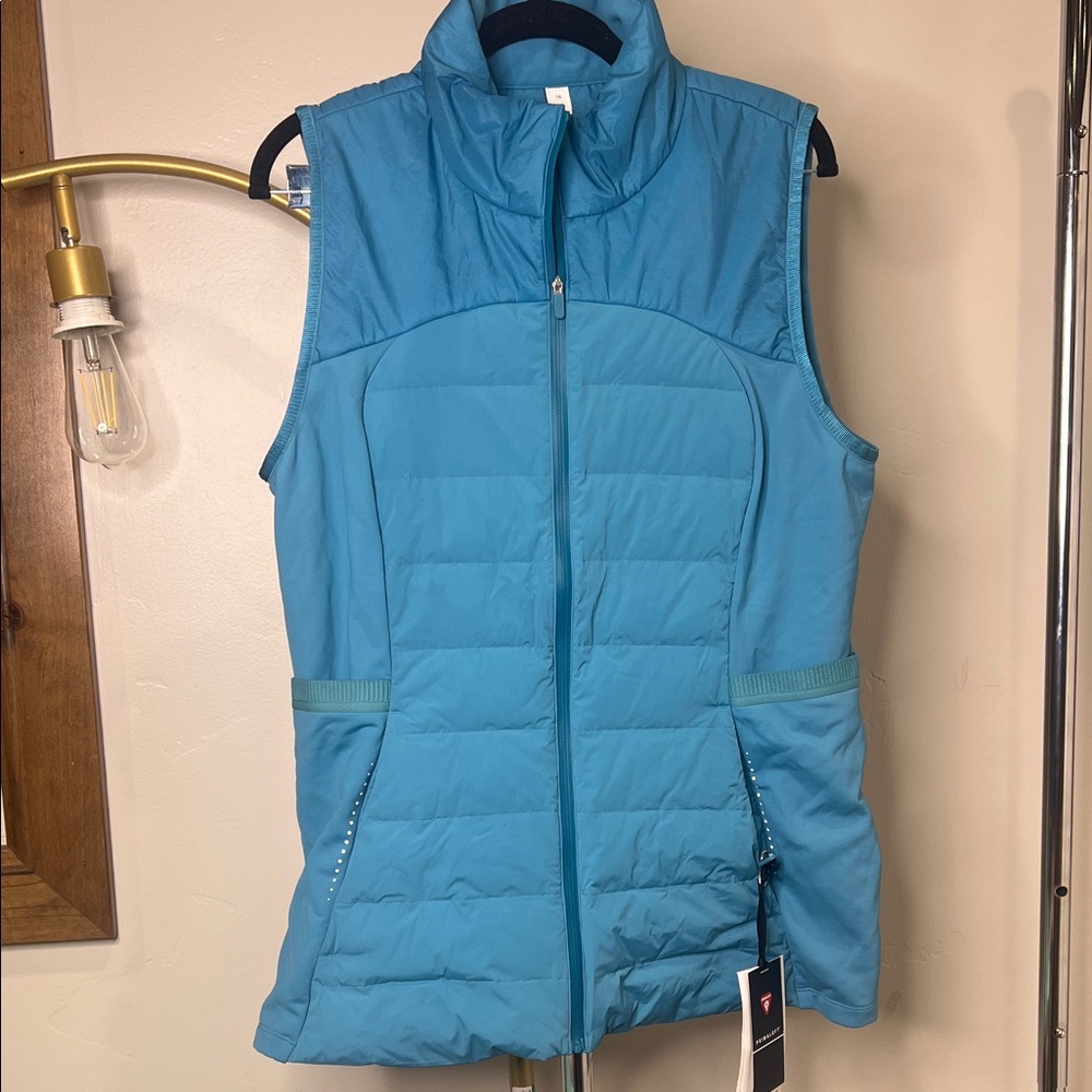 Lululemon Down For It All Vest – Size 14 – Teal/Blue – NWT